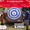 imageSWOOC Games  Bull Hawker  Giant Axe Darts Over 6ft Tall w 15 Games  Axe Throwing Game for Backyard wAir Pump  Outdoor Games for Adults and Family  Carnival Games  Throwing Axe Yard Games