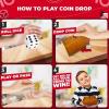 imageSWOOC Games  Coin Drop  Simple  Strategic Dice Games for Families with Coins Included for 26 Players  Works WPennies Too  Get Rid of Coins to Win  Board Games for Kids  Penny Game Wood Box
