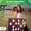 imageSWOOC Games  Giant Four in a Row All Weather With Carrying Case ampamp 60 Quieter Design  Connect 4 for Outdoor Yard and Backyard  Kids and Adults4ft x 3ft