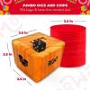 imageSWOOC Games  Giant Right Center Left Dice Game All Weather with 24 Large Chips ampamp Carry Bag  Jumbo Wooden Lawn Game  Big Backyard Games for Family  IndoorOutdoor  Left Right Center Dice Set