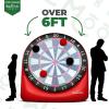 imageSWOOC Games  Inflatable Giant Kick Darts 15 Ways to Play  Jumbo Soccer Dartboard wAir Pump  Big Carnival Games  Giant Outdoor Games  Oversized Dart Board Yard ampamp Lawn Game for Kids ampamp AdultsGiant  6ft