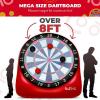 imageSWOOC Games  Inflatable Giant Kick Darts 15 Ways to Play  Jumbo Soccer Dartboard wAir Pump  Big Carnival Games  Giant Outdoor Games  Oversized Dart Board Yard ampamp Lawn Game for Kids ampamp AdultsXL  8ft