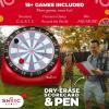 imageSWOOC Games  Inflatable Giant Kick Darts 15 Ways to Play  Jumbo Soccer Dartboard wAir Pump  Big Carnival Games  Giant Outdoor Games  Oversized Dart Board Yard ampamp Lawn Game for Kids ampamp AdultsXL  8ft