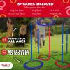 imageSWOOC Games  King Toss  Giant Ring Toss Game for Kids and Adults 4ft x 4ft  Weatherproof Giant Outdoor Games for Adults and Family  Backyard Activities  Outside Yard ampamp Lawn Game  Beach Fun