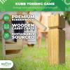 imageSWOOC Games  Kubb Yard Game Set  Premium Hardwood Viking Chess Set wWood Crate  for Adults ampamp Kids  Backyard Size Kubb Game  for Kuub Tournaments with Friends  Viking Game  Kuube Outdoor Game