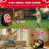 imageSWOOC Games  Ninja Superstar  2in1 Corn Hole Games for Kids  5Second Setup  Ninja Toys for Boys  Bean Bag Toss Game for Kids  Cornhole Game Set Outdoor  Outdoor Toys  Throwing Star