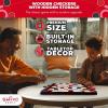 imageSWOOC Games  Premium Wooden Checkers Set 17in wHidden Magnetic Storage  Large Vintage Checkers Board Game for Kids ampamp Adults  Classic Board Games  Family Checker Board Game  Retro Checkerboard