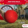 imageSWOOC Games  Replacement Balls for Giant Kick Darts  2 Red and 2 Black 7inch  Inflatable EasyStick Balls  Giant Outdoor Games  Soccer Games  Giant Yard Games  Inflatable Soccer Dart Board