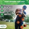 imageSWOOC Games  Yardzee Farkle ampamp 20 Giant Dice Games All Weather with Wood Bucket 5 Scorecards ampamp Marker  Yard Dice Outdoor Game  Large Dice Jumbo  Giant Yard Games  Outside Games  Lawn Games25 Dice