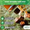 imageSWOOC Games  Yardzee Farkle ampamp 20 Giant Dice Games All Weather with Wood Bucket 5 Scorecards ampamp Marker  Yard Dice Outdoor Game  Large Dice Jumbo  Giant Yard Games  Outside Games  Lawn Games35 Dice