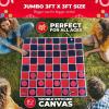 imageSwooc Games  2in1 Vintage Giant Checkers ampamp Tic Tac Toe Game WMat 3ft x 3ft  100 MachineWashable Canvas  Giant Outdoor Games for Kids  Yard Game for Kids  Jumbo Lawn Set  Large Checkers3ft x 3ft