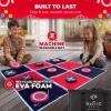 imageSwooc Games  2in1 Vintage Giant Checkers ampamp Tic Tac Toe Game WMat 3ft x 3ft  100 MachineWashable Canvas  Giant Outdoor Games for Kids  Yard Game for Kids  Jumbo Lawn Set  Large Checkers3ft x 3ft