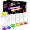 imageSWOOC  Unbreakable Shot Glasses Set 6 Pack  250x Stronger Than Glass 25x Stronger Than Acrylic  Colorful ampamp DishwasherSafe  15oz Reusable Drinkware for IndoorOutdoor Fun  DUNZO Compatible2 oz