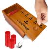 imageSWOOC Games  Coin Drop  Simple  Strategic Dice Games for Families with Coins Included for 26 Players  Works WPennies Too  Get Rid of Coins to Win  Board Games for Kids  Penny Game Wood Box