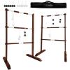 imageSWOOC Games  Premium Wooden Ladder Ball Game Set Weather Resistant  10 Games Included ampamp Carrying Case  Easy No Tool Assembly  Ladder Toss Outdoor Game  Hillbilly Golf Backyard Fun