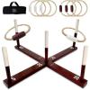 imageSWOOC Games  Rustic Ring Toss Game All Weather  Easy Setup ampamp Extra Games Included  Ring Toss Game for Adults  Outdoor Acitivities for Adults  Yard Toys for Kids  Backyard Fun  Outdoor PartyX  Large