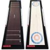 imageSwooc Games  2in1 Premium Shuffleboard and Curling  100 Solid Wood Shuffleboard Table 4ft  5 Ways to Play  Tabletop Games for Adults ampamp Kids  Shuffle Board Game Table Top Bar ampamp Indoor Game