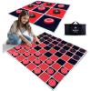 imageSwooc Games  2in1 Vintage Giant Checkers ampamp Tic Tac Toe Game WMat 3ft x 3ft  100 MachineWashable Canvas  Giant Outdoor Games for Kids  Yard Game for Kids  Jumbo Lawn Set  Large Checkers3ft x 3ft