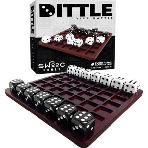 imageDittle Dice Battle  2 Player Dice Games for Adults  Adult Board Games for 2 Players  Best Two Player Game for Adults  Two Person Wooden Coffee Table Fun  Bar Game for Adult Indoor Tabletop