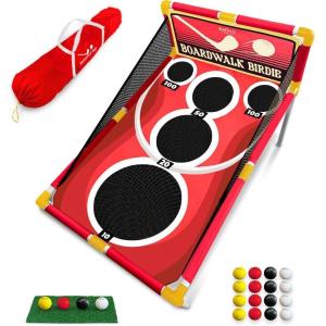 imageSWOOC Games  Boardwalk Birdie  Arcade Style Golf Game wEasy Setup ampamp 10 Games Included  Golf Chipping Game  Golf Games for Adults Indoor ampamp Outdoor  Backyard Golf Game  Golf Cornhole Game