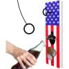 imageSWOOC Games  Hook ampamp Ring Toss Game for Adults Stars Stripes All Weather wBottle Opener Magnetic Catch Easy Setup Includes 5 On A String and Bar White