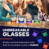 imageDUNZO  Hydrating Version of Classic Card Game with 4 Unbreakable Glasses  Draw Two Skip Reverse Get Loco  Fun Party Game ampamp Funny Gifts  Card Games